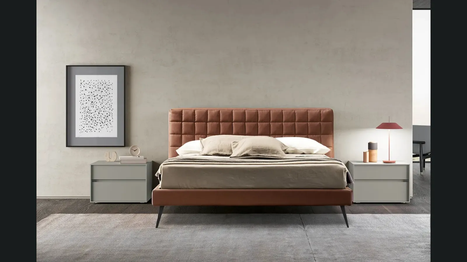 Letto Rubik in Ecopelle di Adok