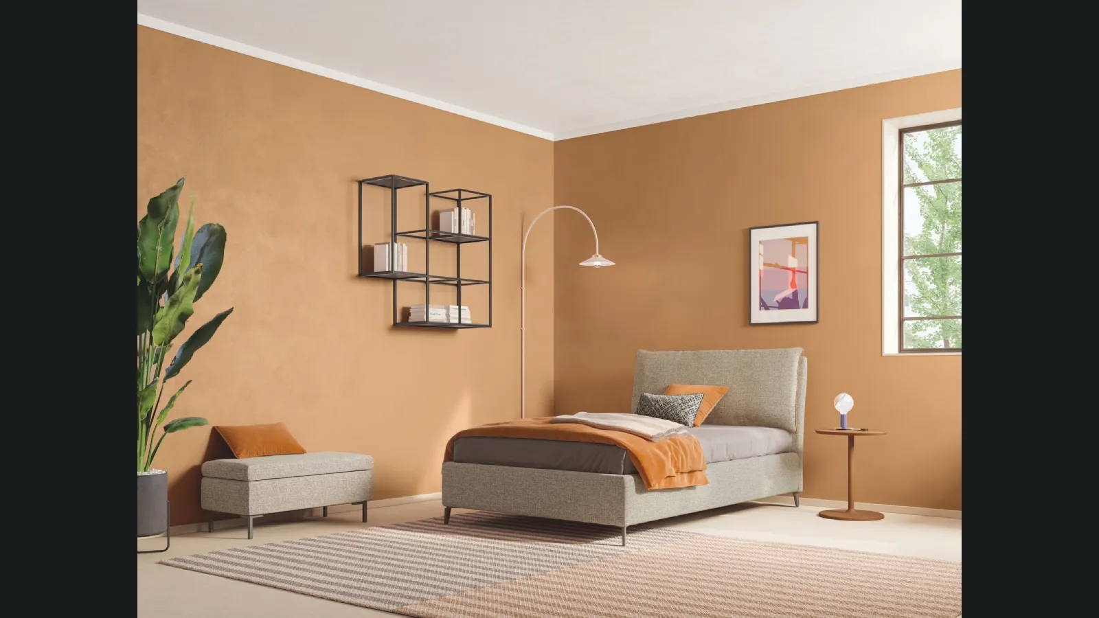 Letto Singolo in tessuto Blanca di Twils