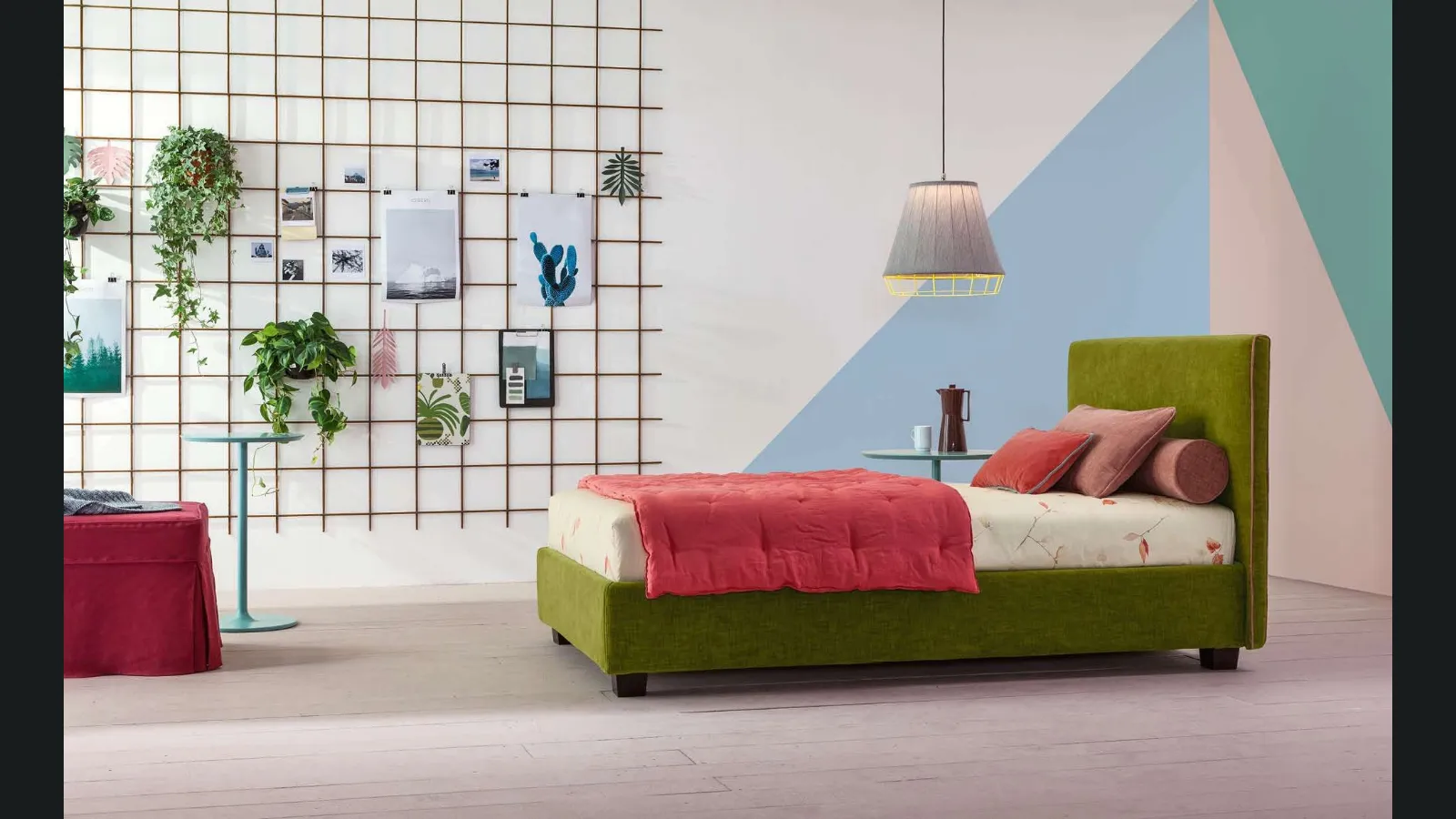 Letto Singolo in tessuto Dread di Twils