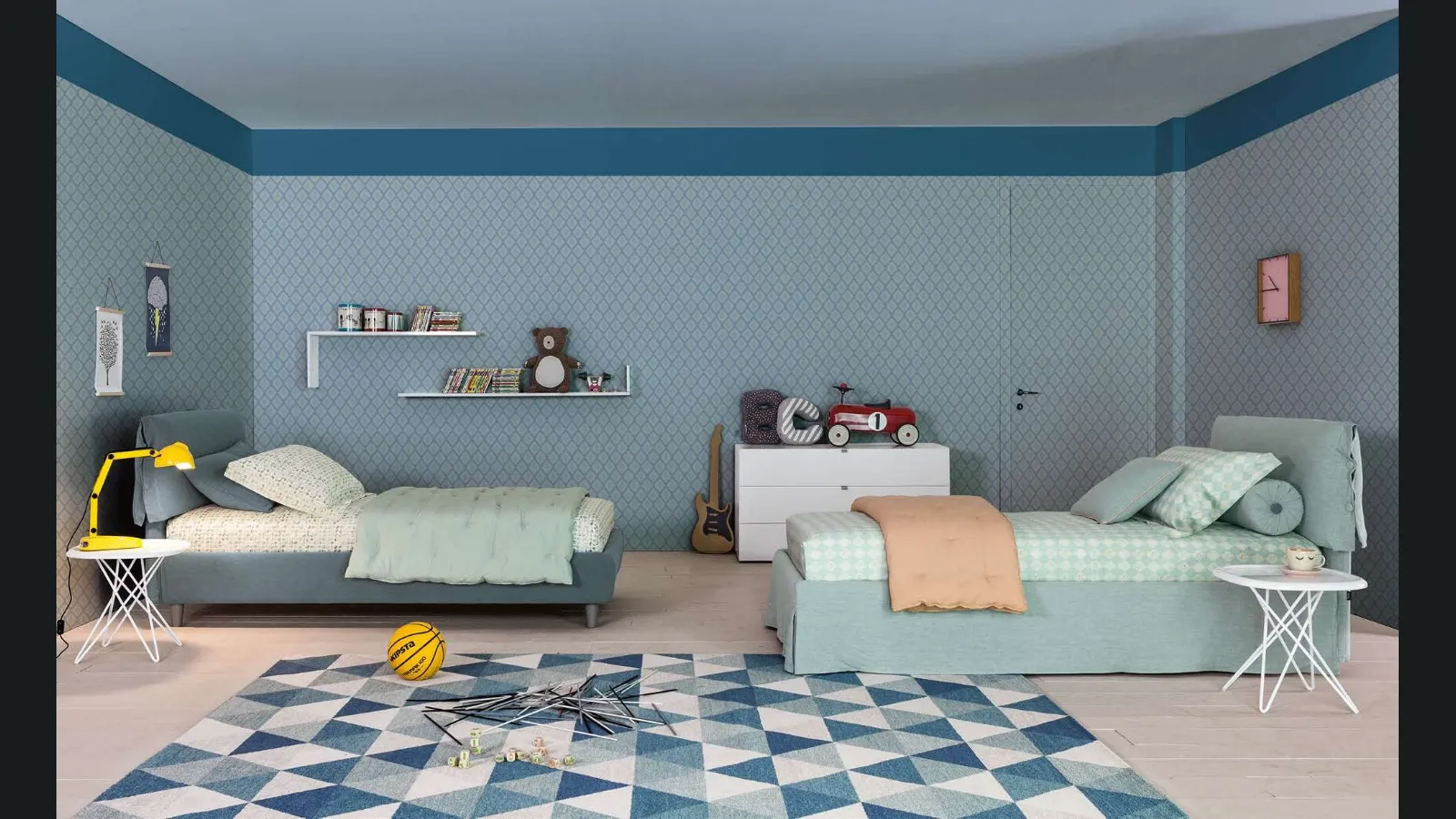 Letto Singolo in tessuto Giselle di Twils