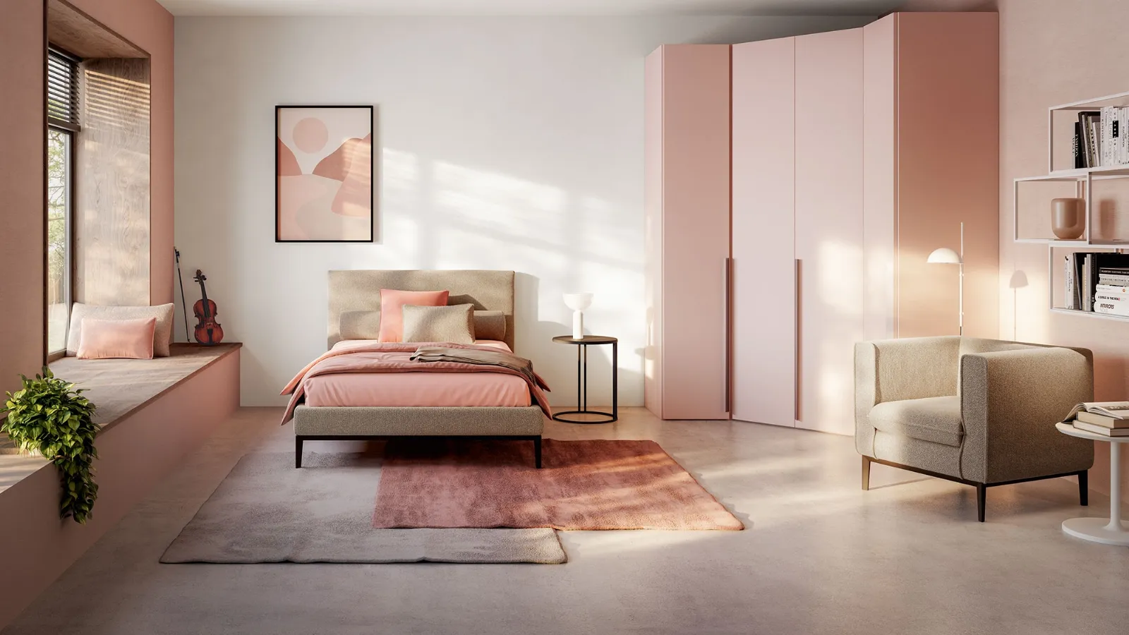 Letto Singolo in tessuto Max di Twils