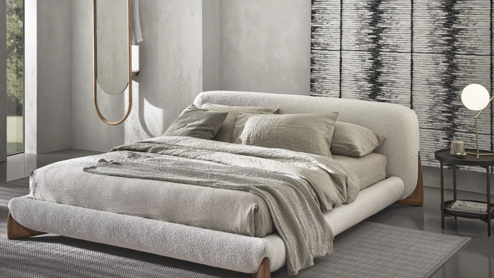 Letto imbottito Softbay di Porada