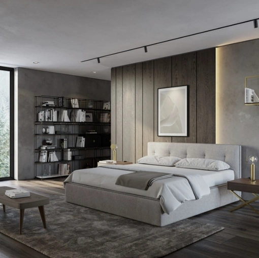 Letto Tangram con box contenitore di Vibieffe