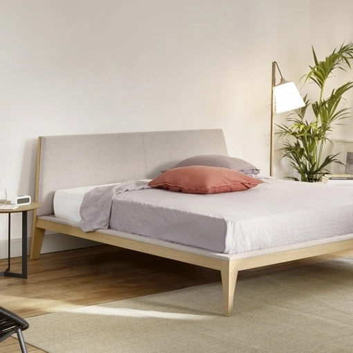 Letto Bel in Sega Oak e Melange di Treku