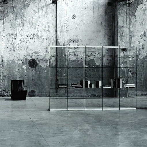 Libreria divisoria bifacciale Space di Glas Italia