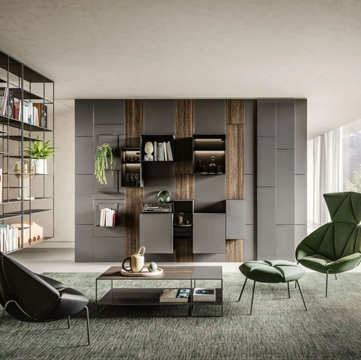 Libreria sospesa Levia Air di Ronda Design