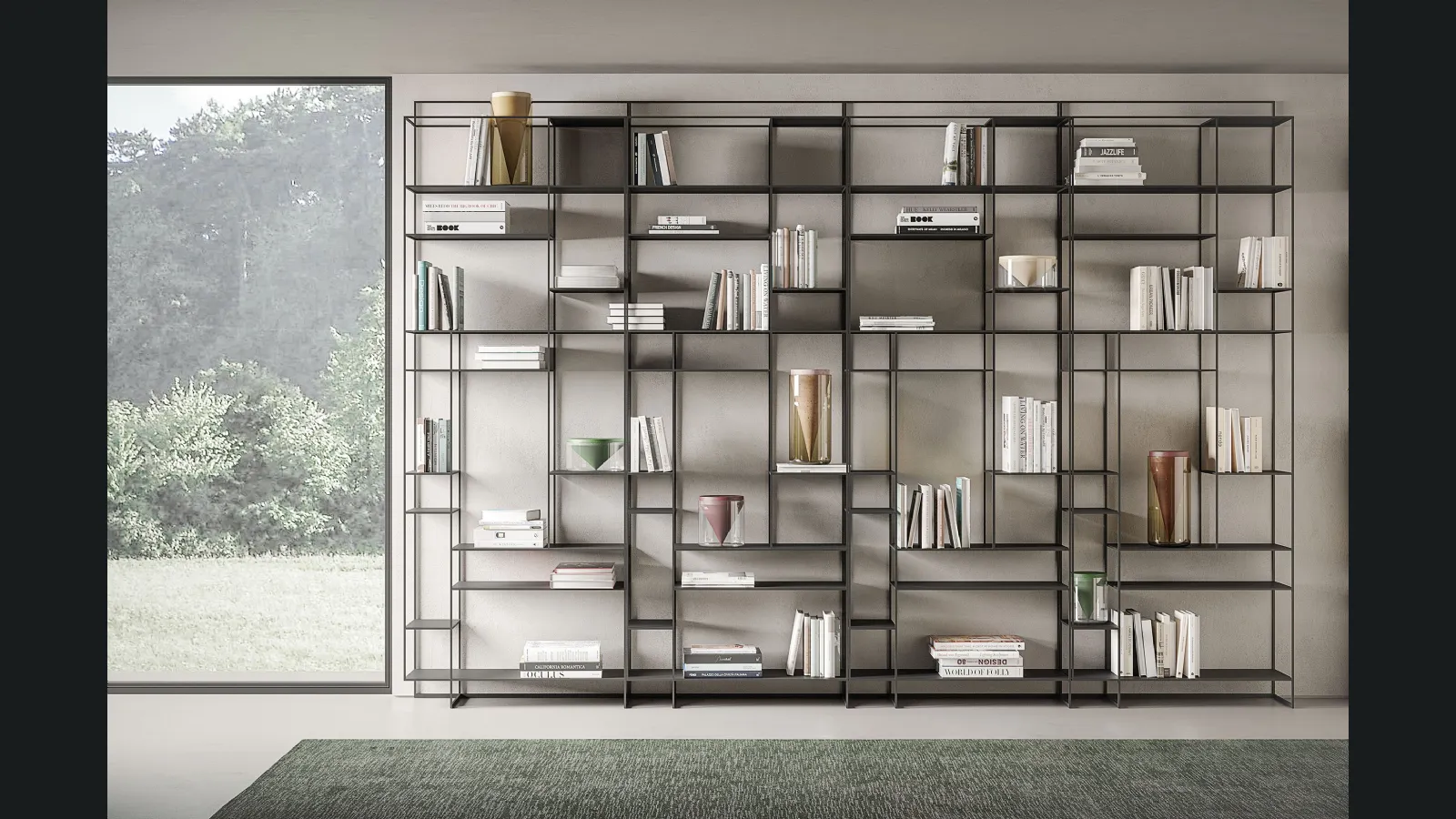 Libreria in metallo Levia di Ronda Design