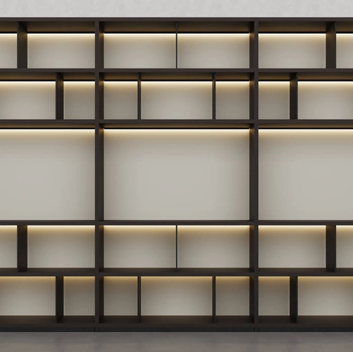 Libreria in essenza legno President e laccato Creta 01 di Fratelli Elli