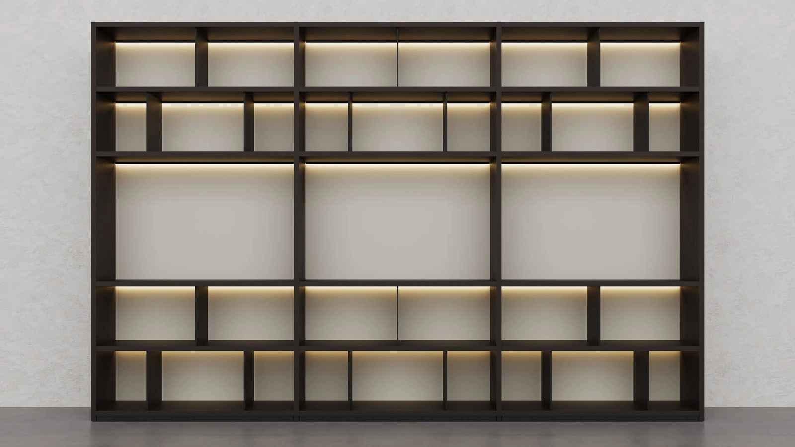 Libreria in essenza legno President e laccato Creta 01 di Fratelli Elli