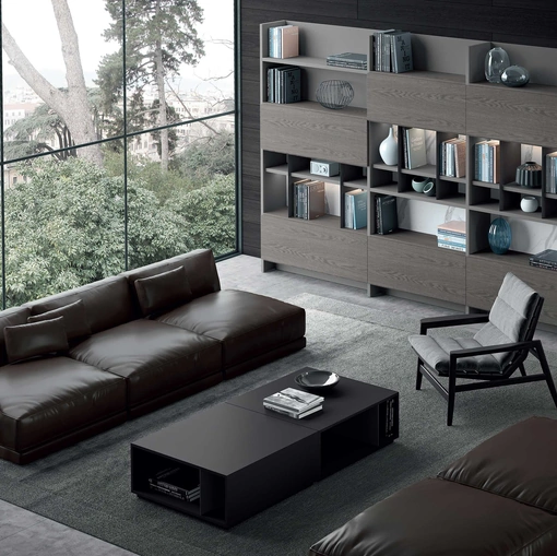 Libreria Mood 13 in legno di Astor Mobili