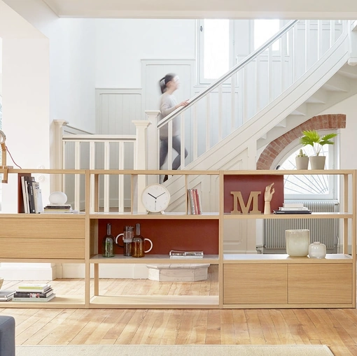 Libreria Kai finitura Light Oak di Treku