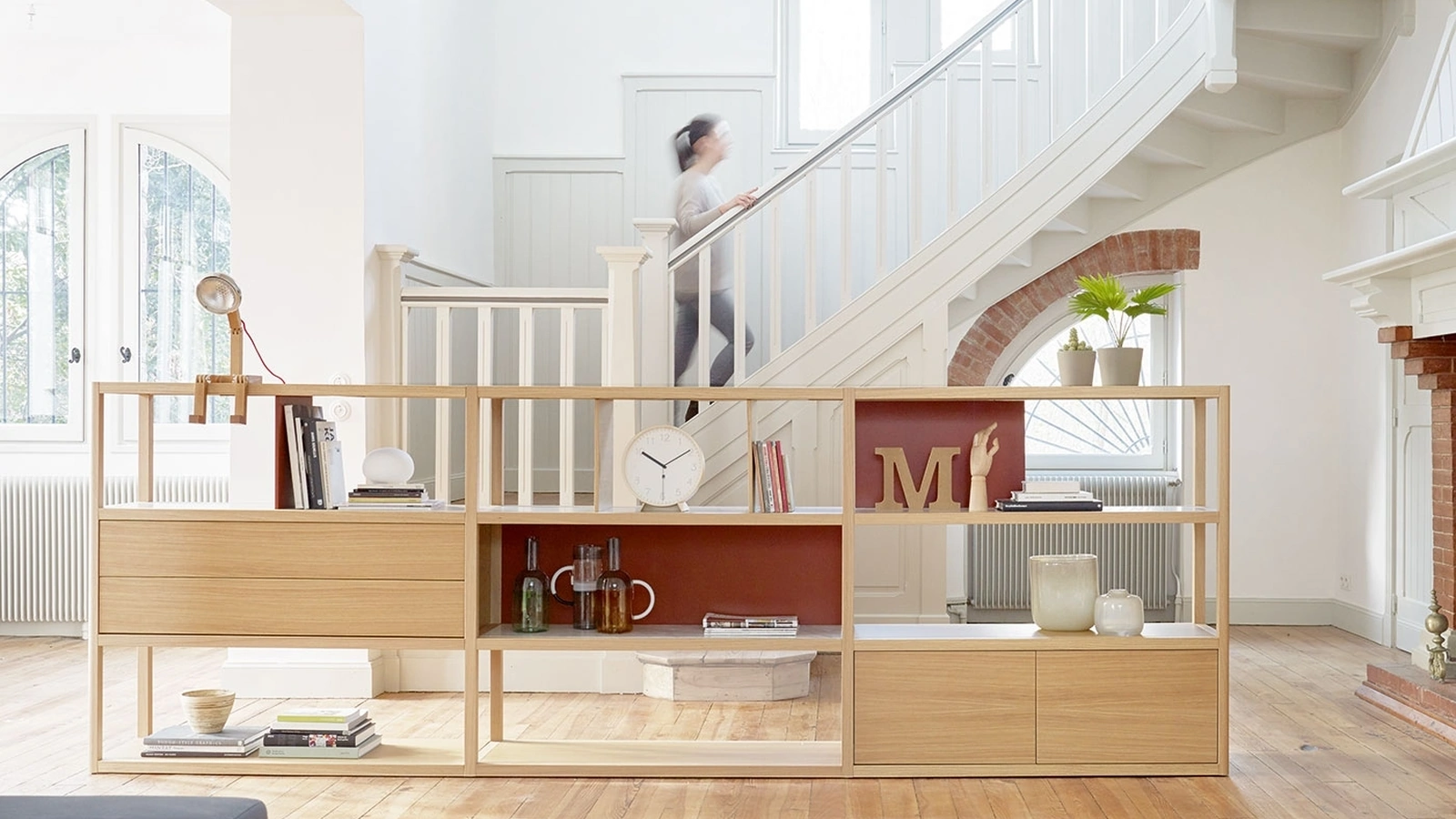 Libreria Kai finitura Light Oak di Treku