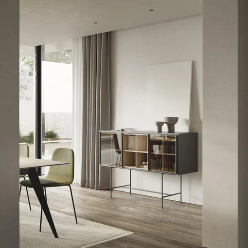 Madia Aura con ante in Vetro di Treku