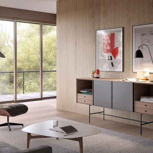 Madia Aura finitura Walnut e Safira di Treku