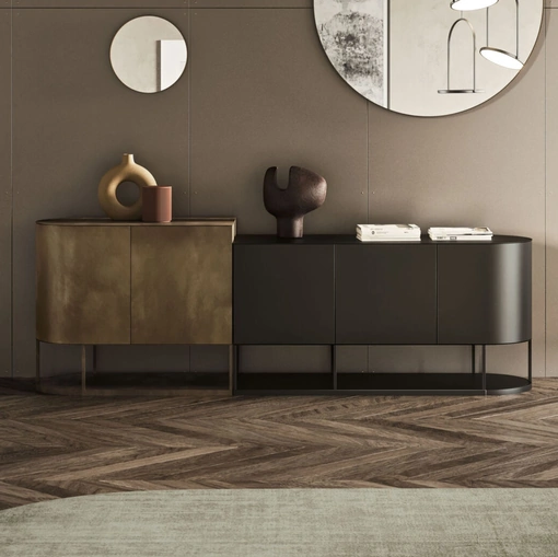 Madia Bikram in metallo e legno di Ronda Design