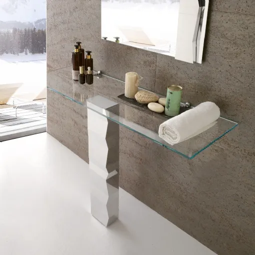 Consolle di design in cristallo Flagstaff di Ponti Terenghi