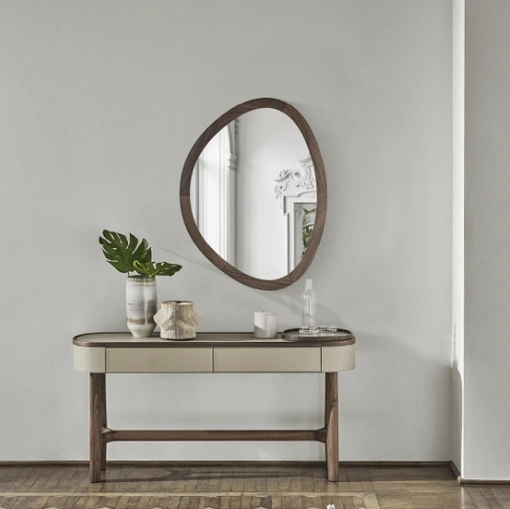 Mobile ingresso Rami Console in legno rivestito in cuoio di Porada