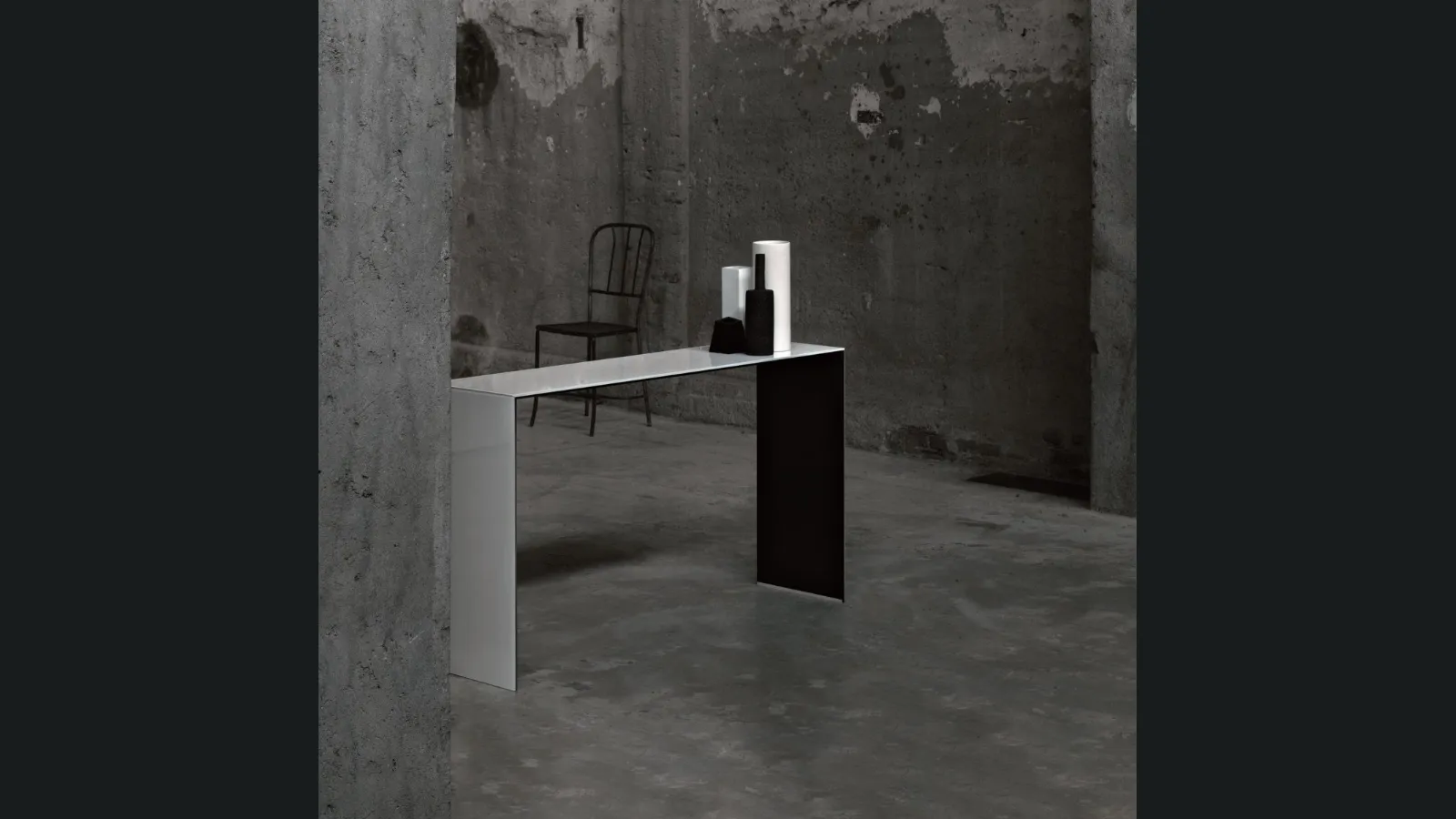 Mobile ingresso SiO2 Bridge in cristallo di Glas Italia