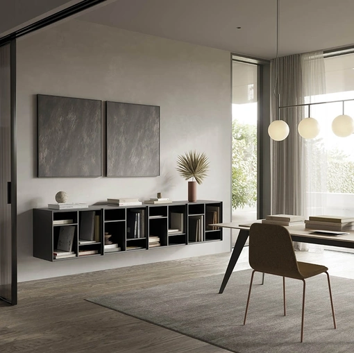 Mobile sospeso Lauki in finitura Kai Black di Treku