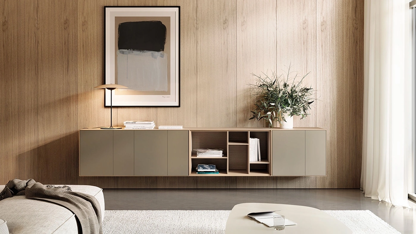 Mobile sospeso Lauki in laccato Tobacco di Treku