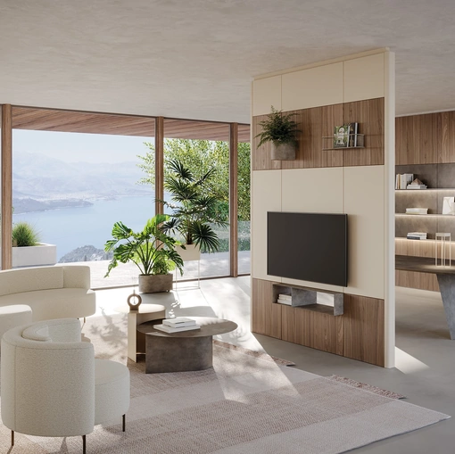 Parete Attrezzata Caddy Stand App in legno e metallo di Ronda Design