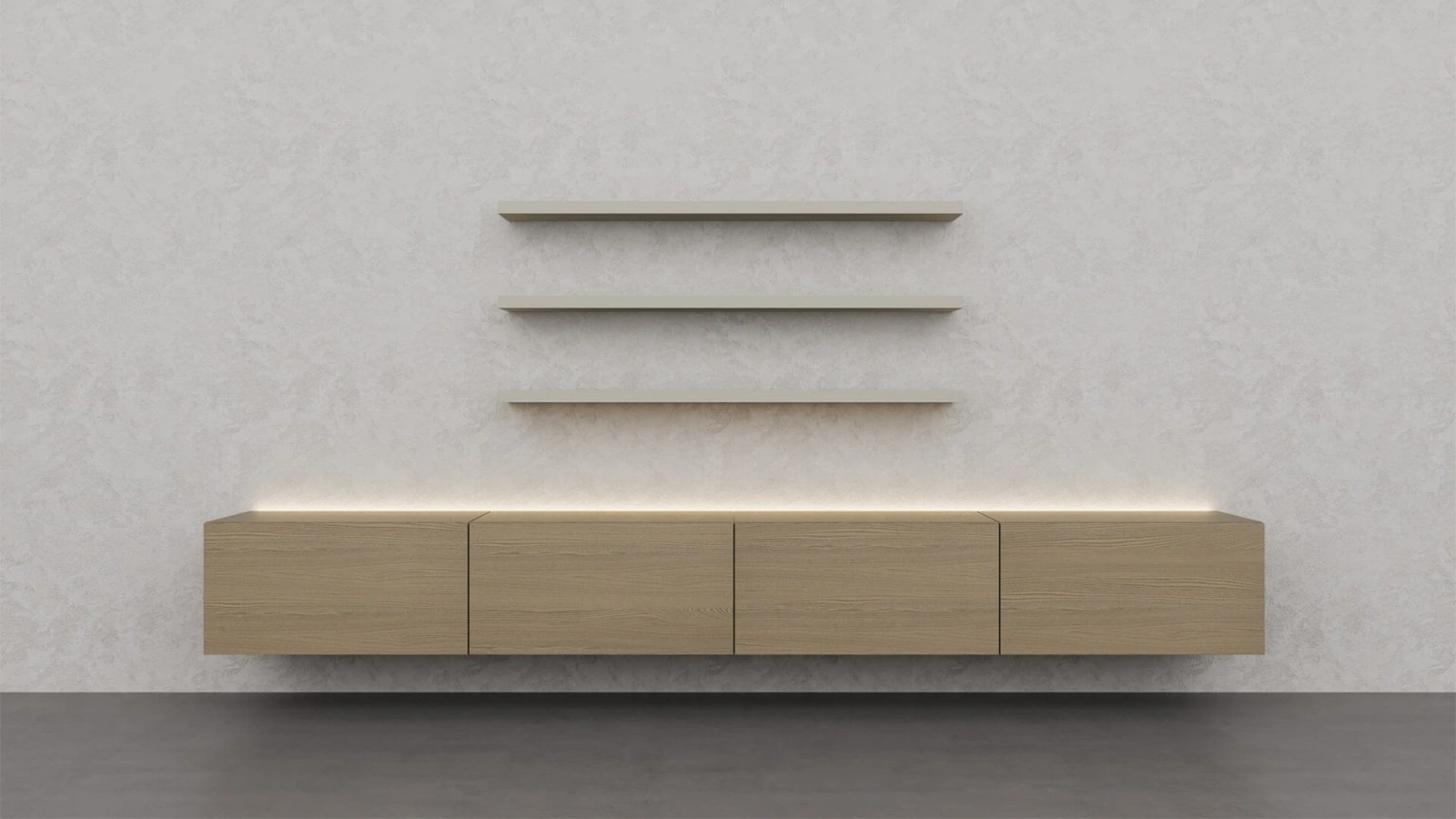 Parete Attrezzata Climb in essenza legno Barrique di Fratelli Elli