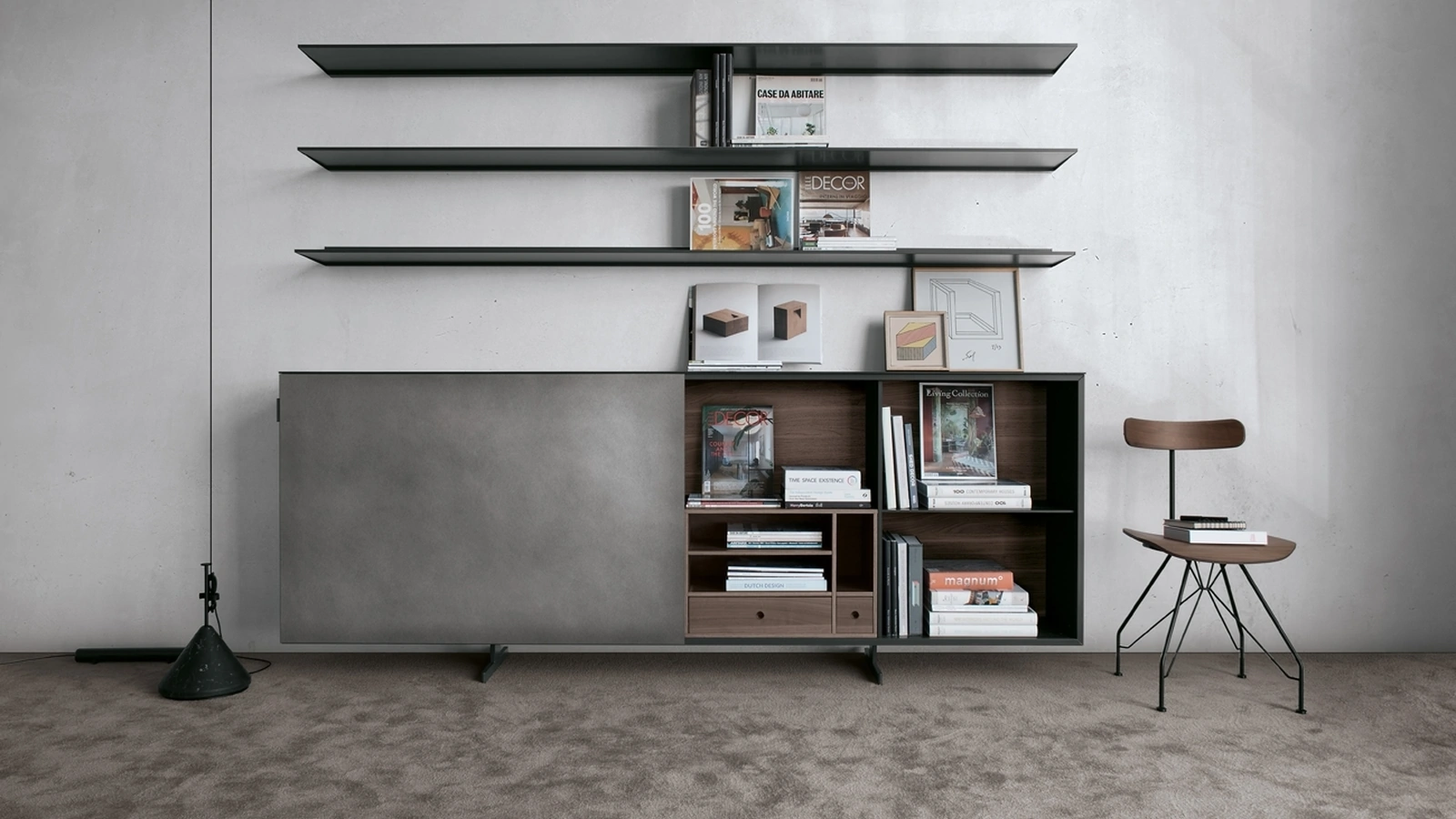 Parete Attrezzata Monolith configurazione 11 di Extendo