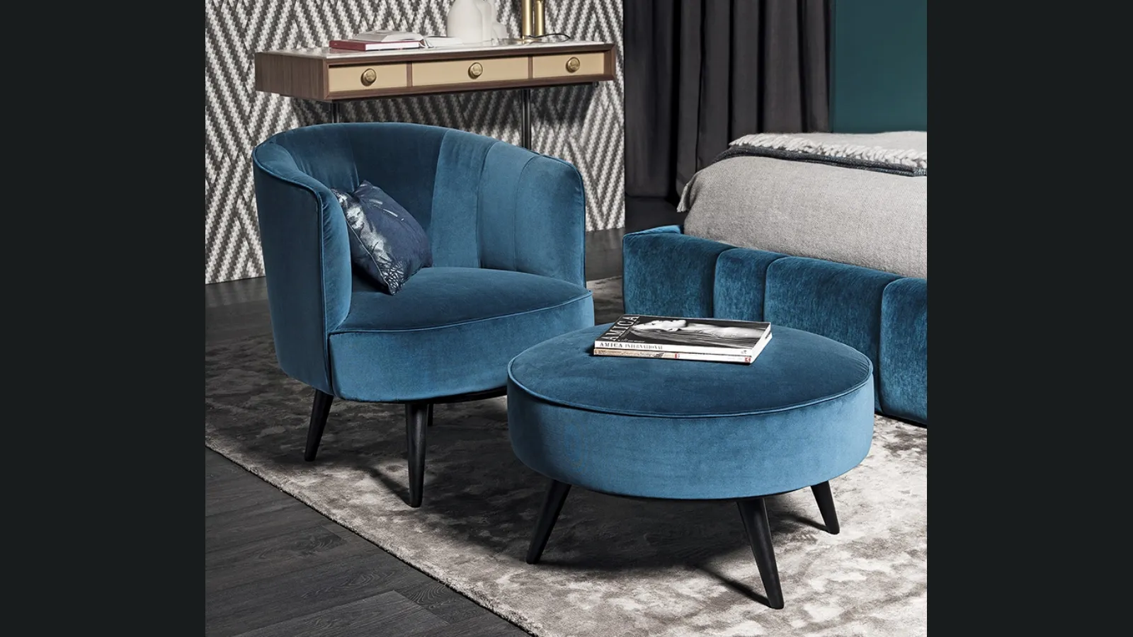 Poltroncina in tessuto Cordi di Vibieffe