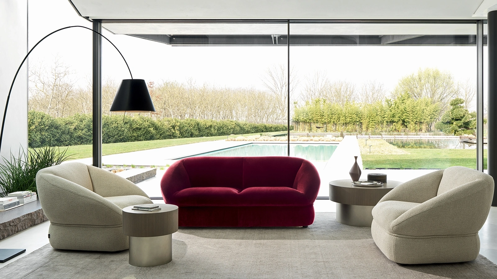 Poltrona Alta in tessuto imbottito di Ditre Italia