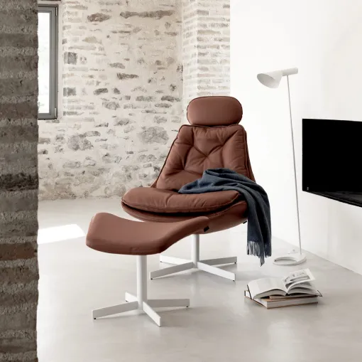 Poltrona Daya in ecopelle di Bontempi