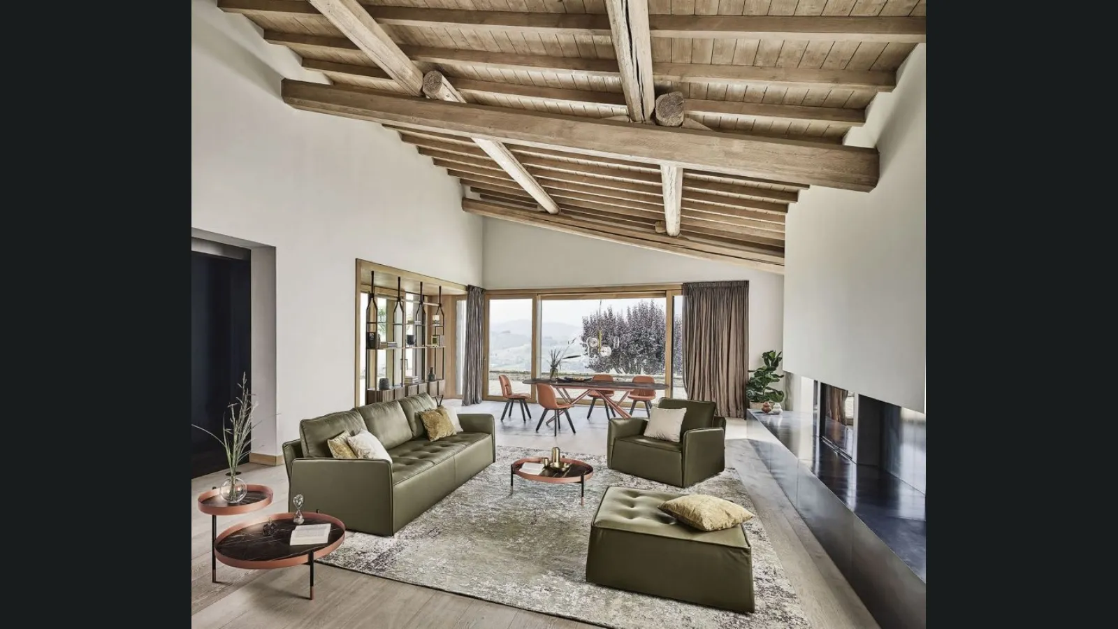 Salotto in pelle Antares di Bontempi