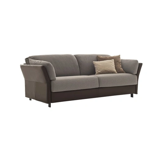 Divano Letto in tessuto con struttura a vista in cuoio Kanaha 2|0 di Ditre Italia