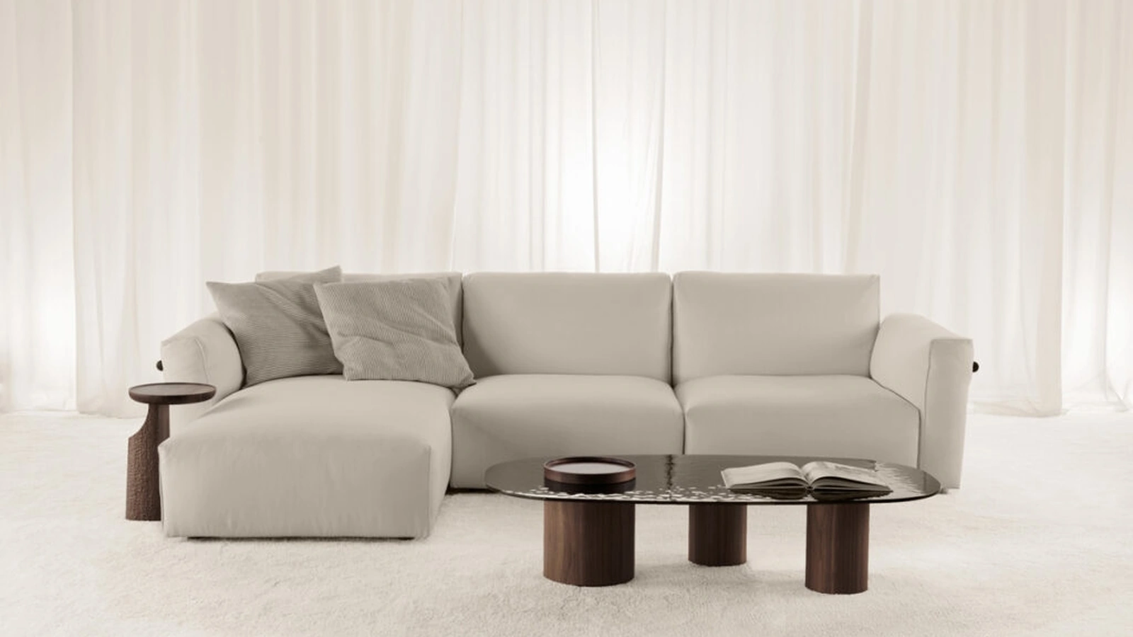 Divano con penisola Eva di Vibieffe