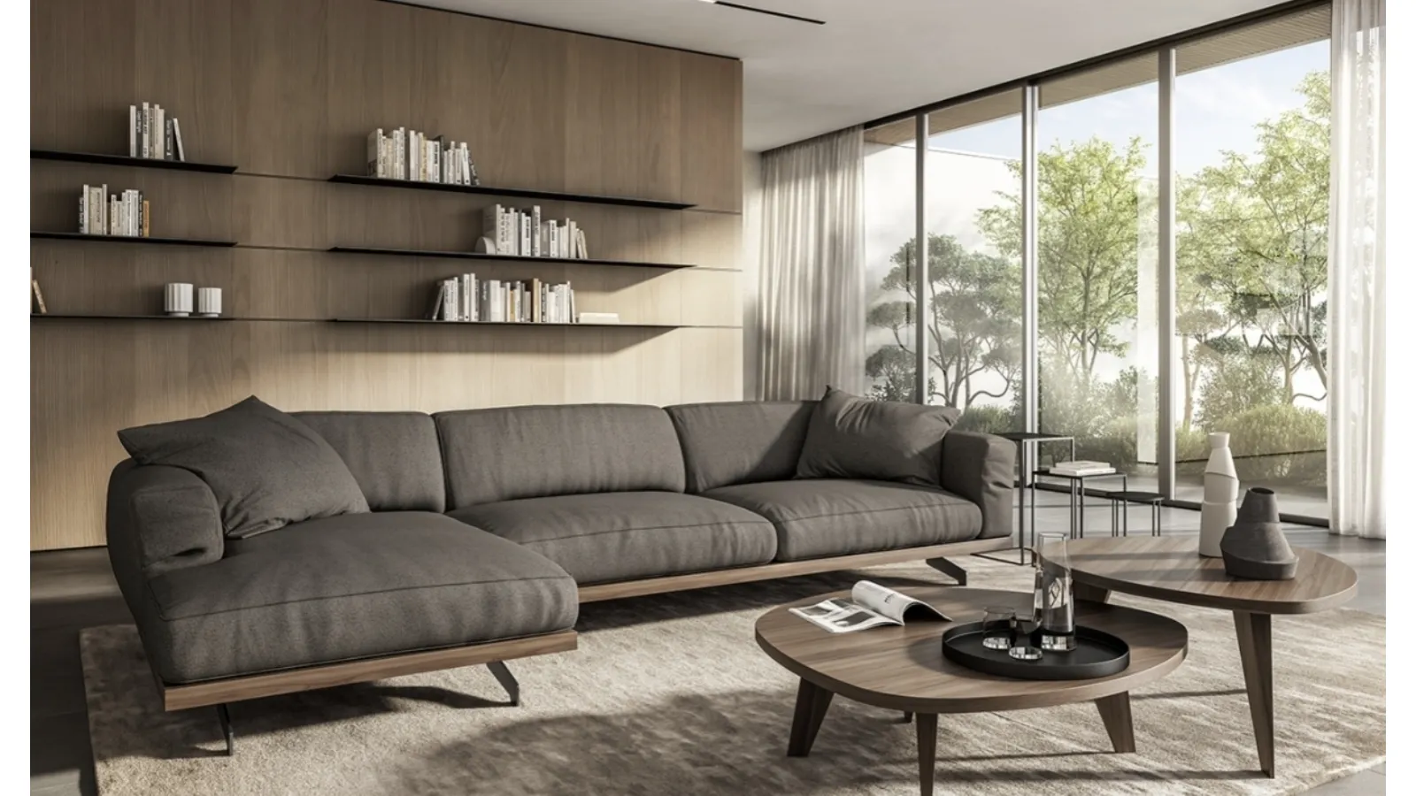 Divano con penisola Fancy di Vibieffe