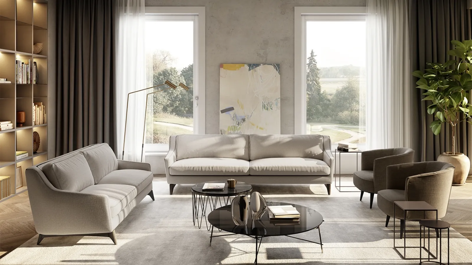 Divano lineare Hi Story di Vibieffe