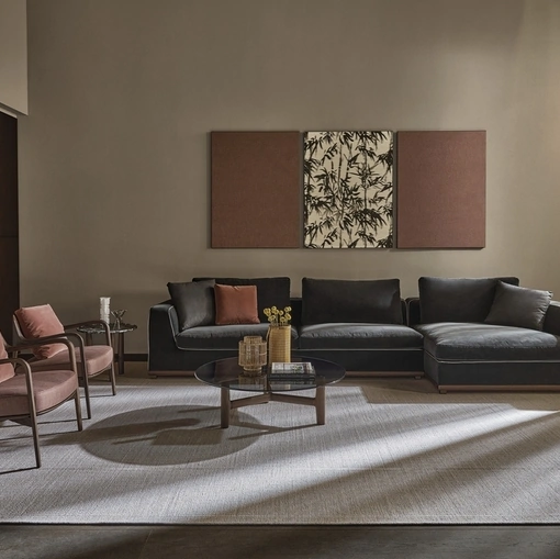 Divano con penisola Kirk di Porada