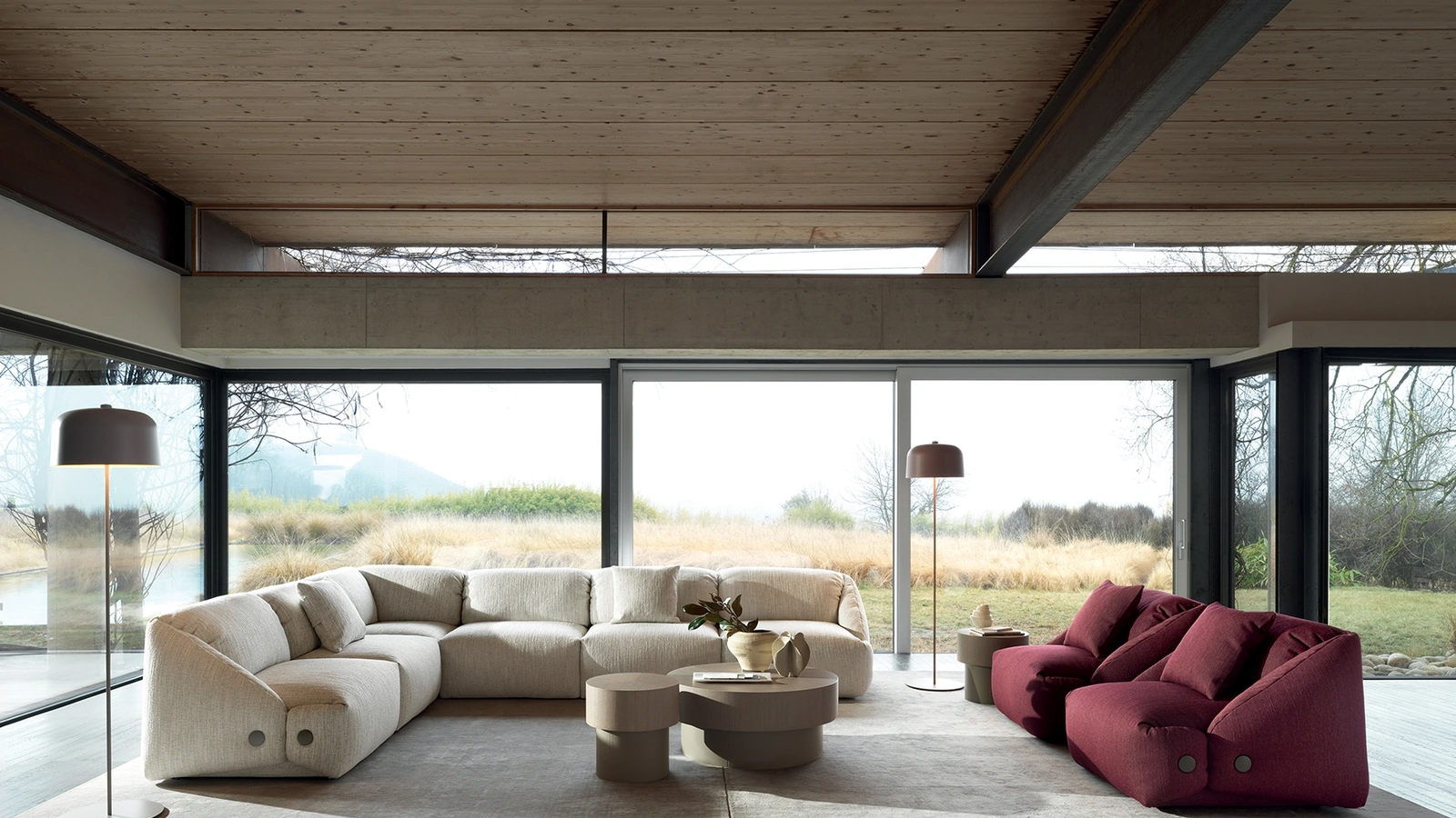 Divano angolare in tessuto Mellville di Ditre Italia