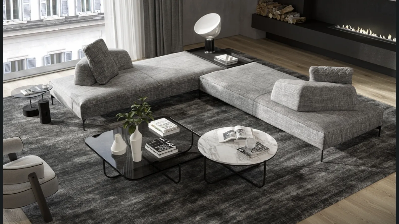 Divano ad angolo Modern Air di Vibieffe