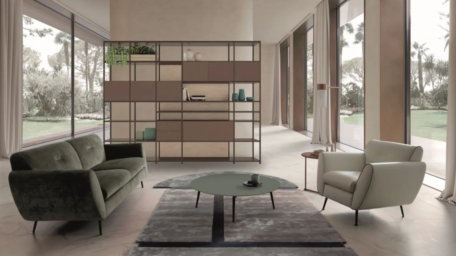 Divano in tessuto Olive di Estel