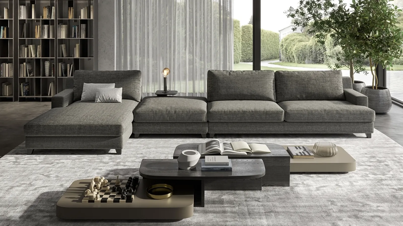 Divano con penisola Senza Tempo di Vibieffe