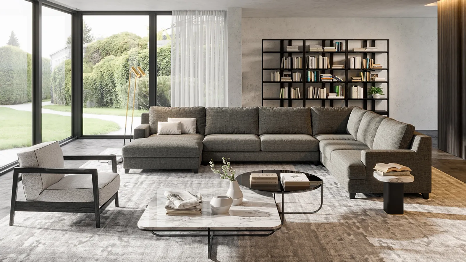 Divano con penisola Senza Tempo di Vibieffe