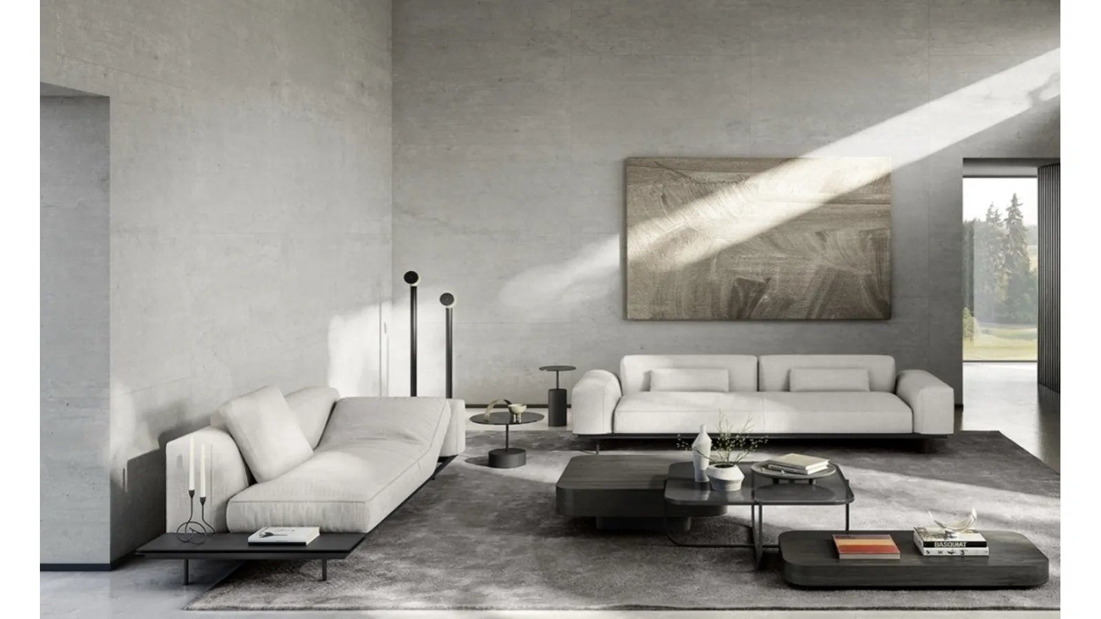 Divano lineare Sit Up di Vibieffe