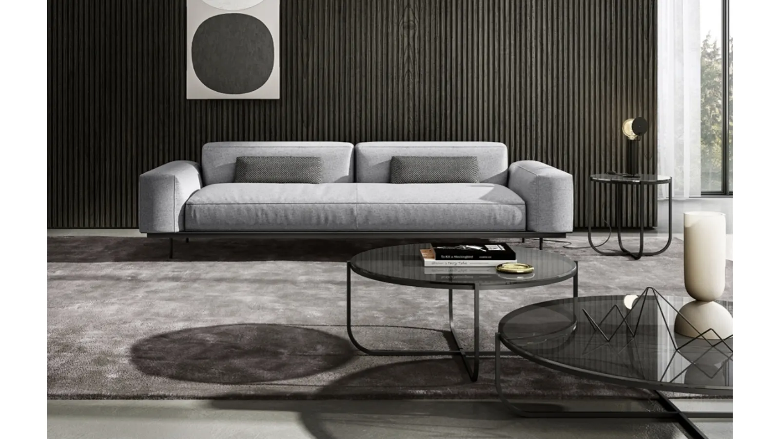 Divano lineare Sit Up di Vibieffe