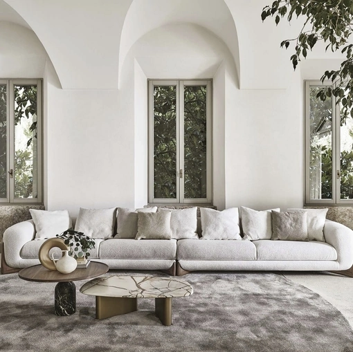 Divano lineare Softbay di Porada