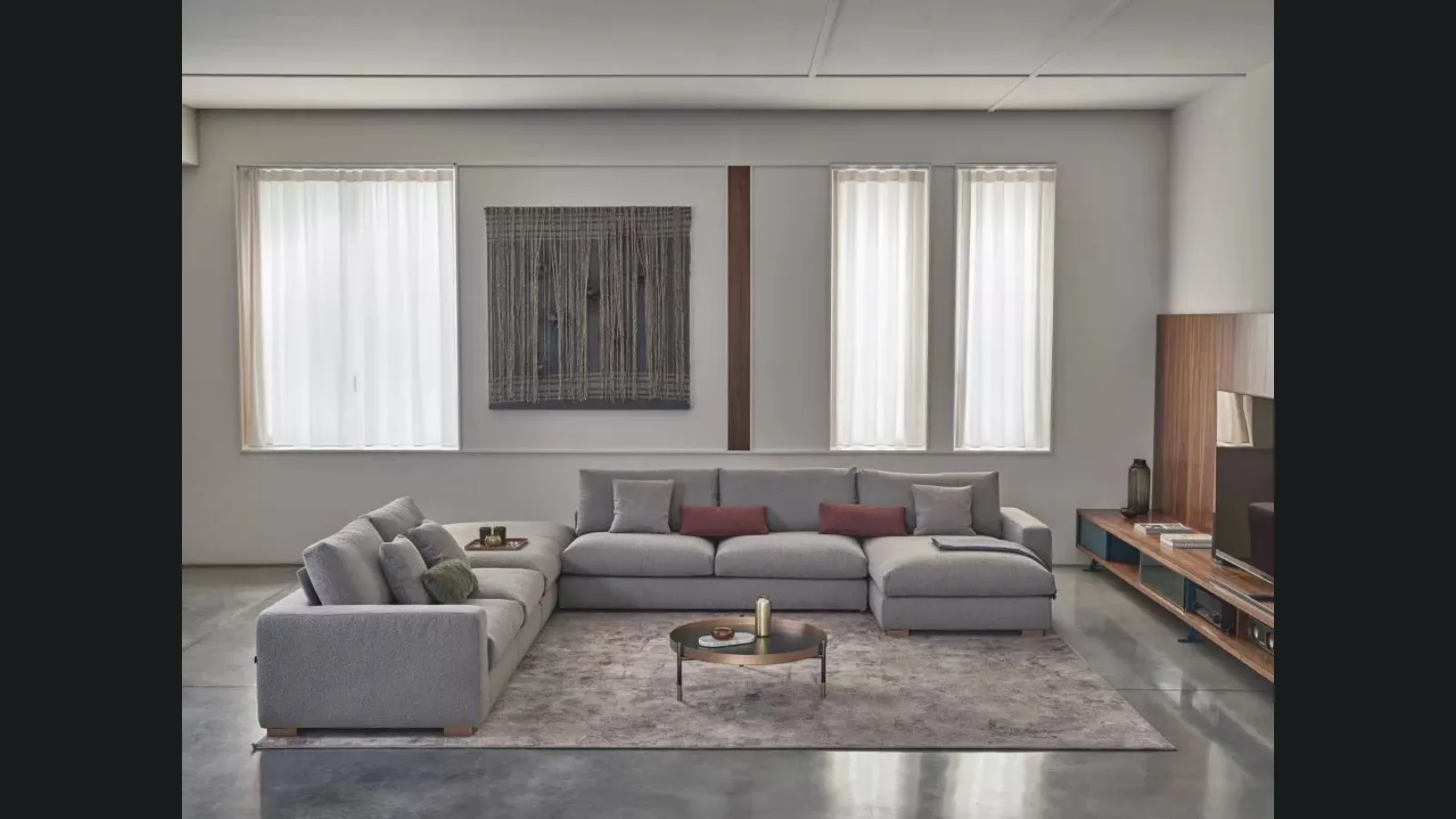 Divano ad angolo con penisola Sunset di Bontempi