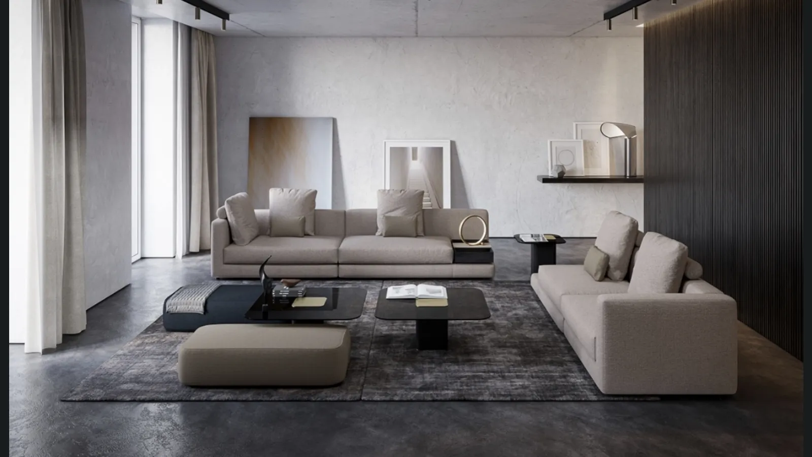 Divano lineare Evo di Vibieffe