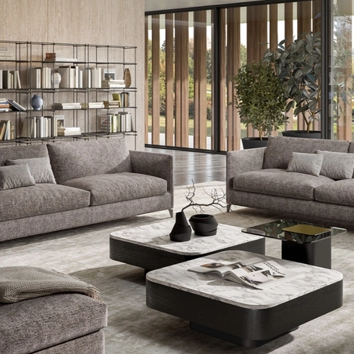 Divano lineare Zone Slim di Vibieffe