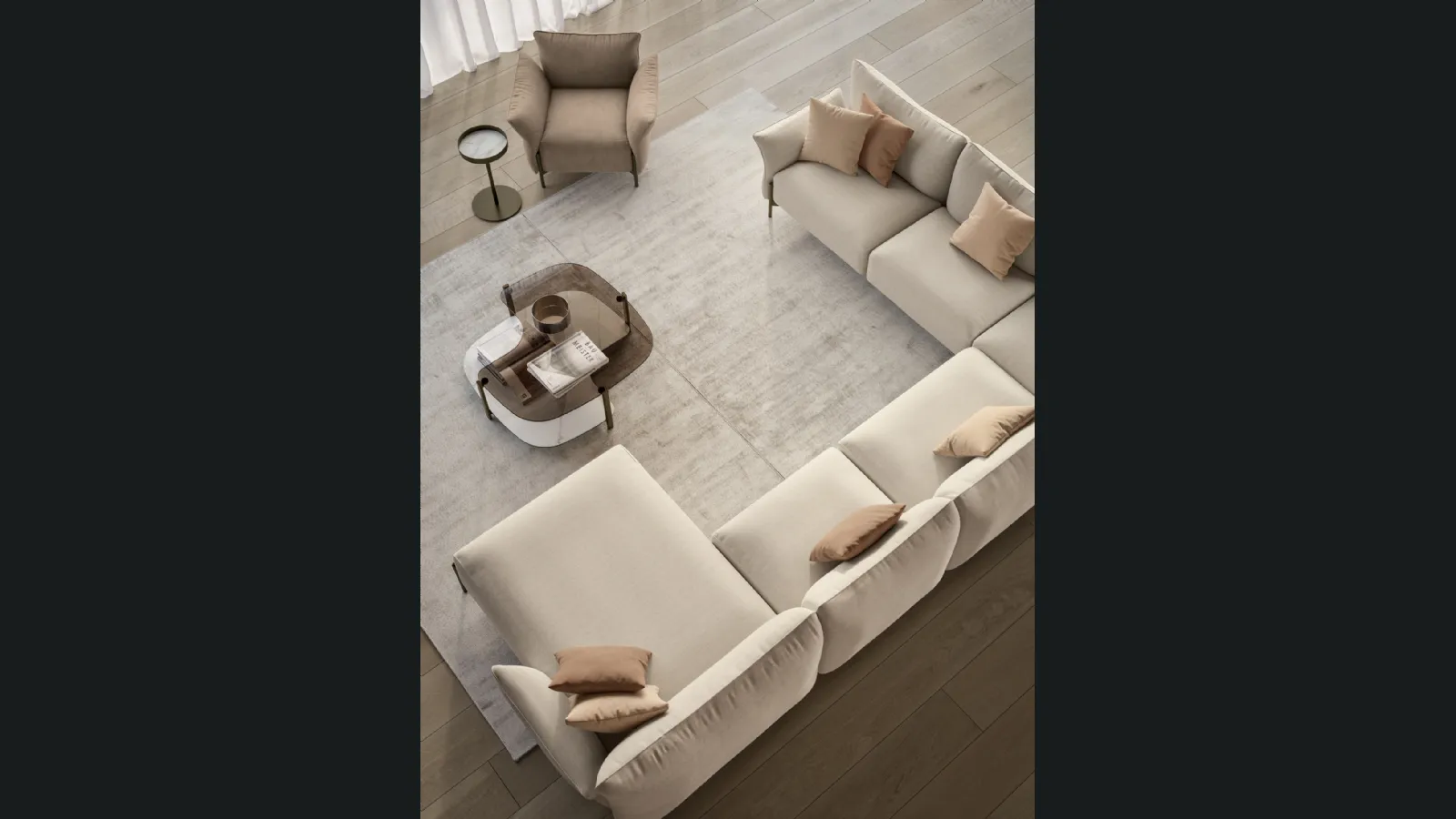 Divano con penisola Victor di Bontempi