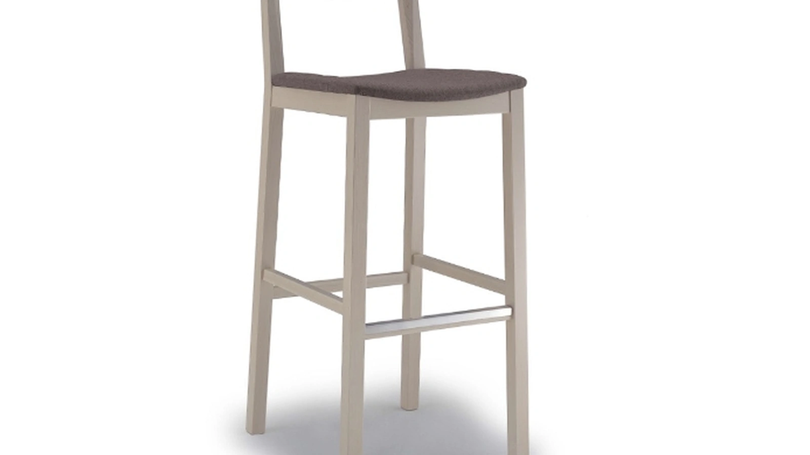 Sgabello Alba SG in legno con seduta in tessuto di Sedie Brianza