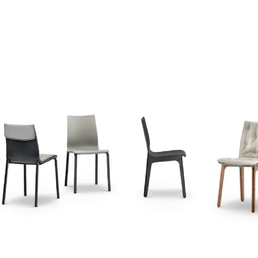 Sedia Alfa in legno massello e laccato di Bontempi